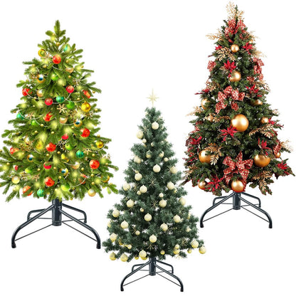 Vanleonet Christmas Tree Stand,Universal Folding Xmas Tree Base, Replacement Metal Tree Stand Base for 4-8Ft Christmas Artificial Trees, Fits 0.5-1.57In Tree Pole