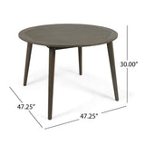 Christopher Knight Home Nick Outdoor Acacia Wood Round Dining Table, Gray Finish Christopher Knight Home