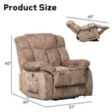 CANMOV Power Lift Recliner Chair for Elderly, Heavy Duty and Safety Motion Reclining Mechanism-Antiskid Fabric Sofa Living Room Chair with Overstuffed Design, Light Tan CANMOV