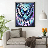 DPHERO Butterfly Diamond Painting Kits for Beginners Adults,5D DIY Dreamcatcher Diamond Art Kits,Round Full Drill Feather Diamond Painting Art,DIY Painting by Numbers Diamond Art Painting 12x16 inch DPHERO