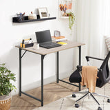 HKLGorg 32 Inch Home Office Desk Computer Desk Wooden Study Table Study Desk Simple Gaming Desk Modern PC Laptop Desks Computer Table Writing Table Computer Workstation for Home Office, Nature HKLGorg