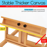 MEEDEN Studio Easel: Large H-Frame Easel 70"-118 "H, Artist Easel Holds Canvas Art up to 104", Painting Easel, Wooden Easel, Solid Beech Wood Art Easel for Artists MEEDEN