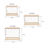 IRIS USA Medium Dog Crate, Dog Kennel Indoor with Sliding Door & Bottom Tray, Dog Cage, Wire Pet Pen with Bottom Tray, Stylish Wood-Like Trim, Light Brown IRIS USA, Inc.
