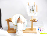 SolidGnik Embroidery Stand, Adjustable Embroidery Hoop Holder, Cross Stitch Stand with Embroidery Kit and 3PCS Embroidery Hoops SolidGnik