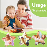 Reivworl Paint by Numbers Kit for Kids with Frame and Easel, Cow Paint by Number Kids Age 5-8-12, Paint by Numbers Gifts and Home Decor - 8X8 Inch Reivworl