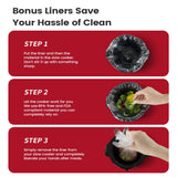 KOOC Small Slow Cooker, 2 Quart, Free Liners Included for Easy Clean-up, Upgraded Ceramic Pot, Adjustable Temp, Nutrient Loss Reduction, Stainless Steel, Red, Round KOOC