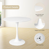 Mid Century Modern Round Dining Table Set for 4 with Chairs in Dining Room, Small Kitchen, Office, Cafe, Restaurants KM Legend