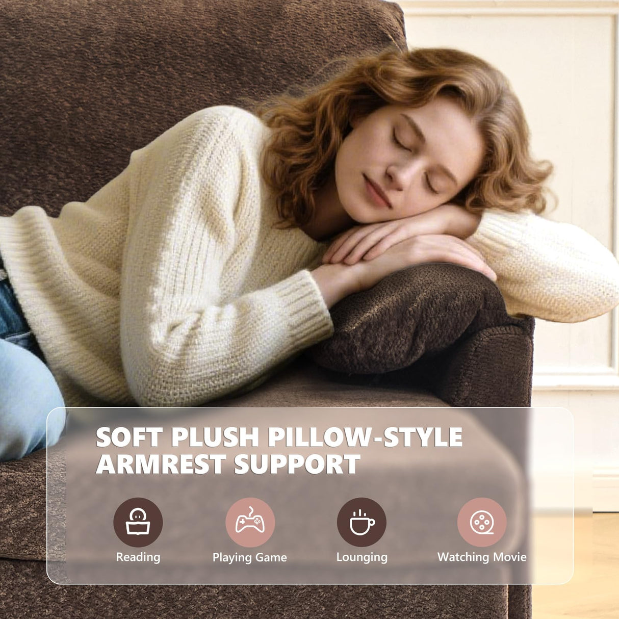 VINGLI Convertible Sofa Bed Couches for Living Room, Sleeper Sofa with Pull Out Couch Bed, Cloud-Like Plush Fleece L-Shape Sectional Couch with Storage Chaise, USB Charging, Side Pockets (Dark Brown) VINGLI