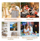 Artunion Lakeside Village Docks Paint by Numbers for Adults, Seadide Landscape Lake Paint by Number Kits, DIY Oil Painting Paint by Number Kits on Canvas Arts Craft for Home Wall Decor 16x20 Inch Artunion