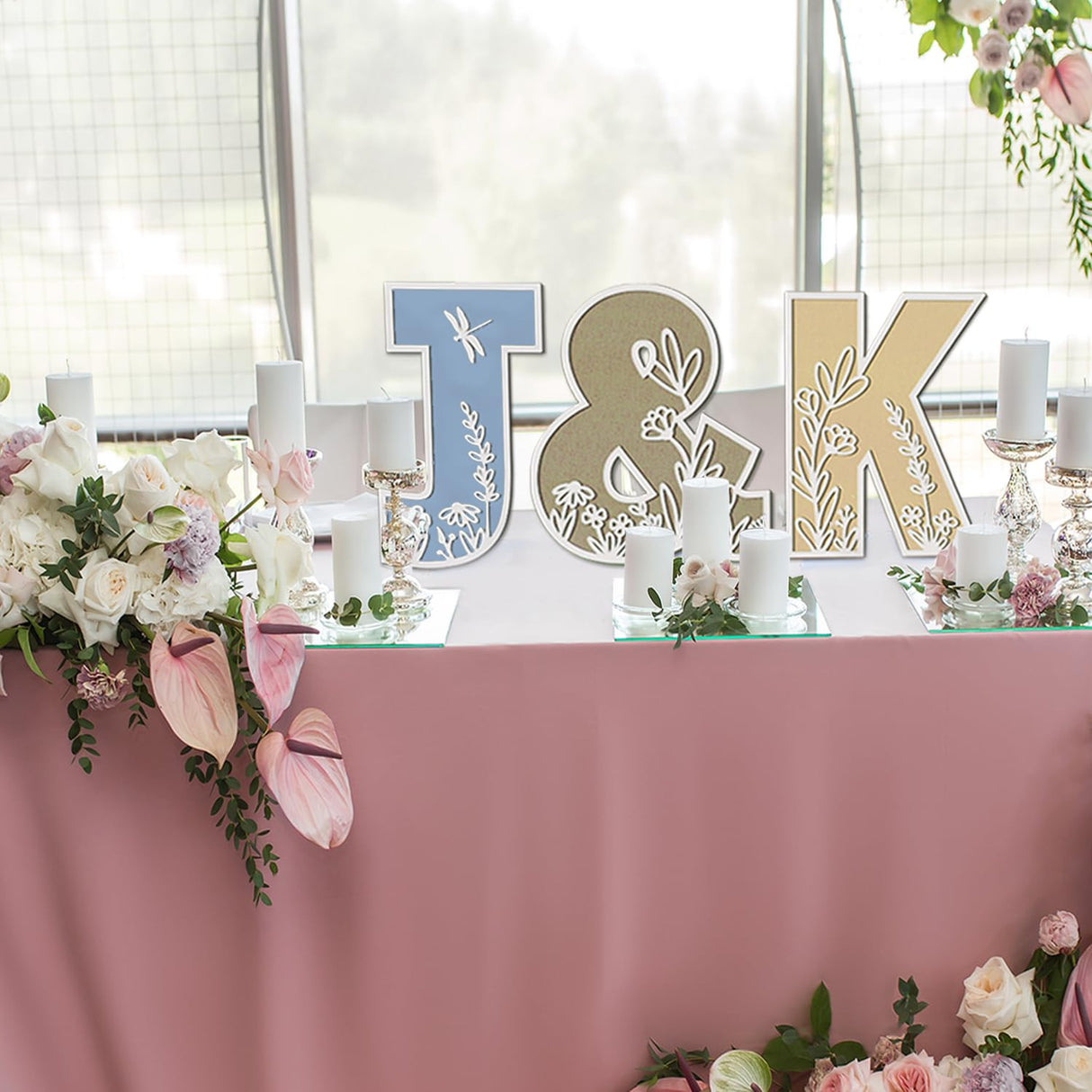 Layered 12 Inch Large Wooden Letters for Wall Decor, Flowered Paintable Wooden Nursery Letters for Crafts Wood Alphabet Letter B for Birthday Boho Nursery Name Sign Wedding Home Decoration Longan Craft