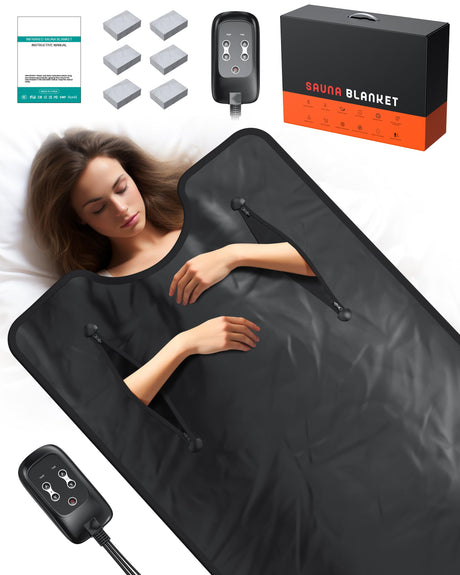 Sauna Blanket Infrared Sauna Blanket with Infrared Light, Sauna Bag for Relaxation and Wellness, Waterproof Infrared Heat Sauna Wrap ZODELOW