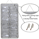Casaphoria Sunglasses Organizer Storage, Hanging Dust Proof Wall Pocket Glasses Organizer - 16 Felt Slots Sunglass Organizer Holder with Metal Hook and Sturdy Rope, X-Large, Gray, Dust Proof Casaphoria