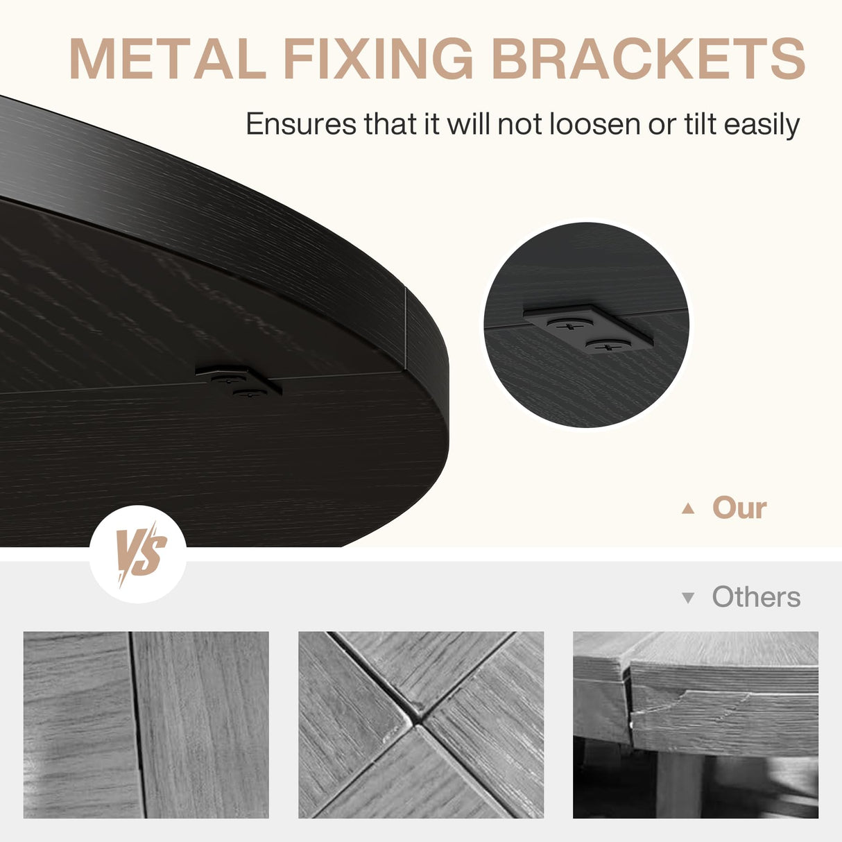 Tribesigns 47-Inch Round Conference Table for 4-6 People, Wooden Meeting Room Table with Thicken Tabletop and Wood Base (Black) Tribesigns