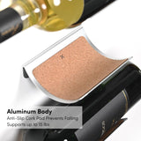 xympo Wall Mounted Wine Rack Set – 6-Piece Aluminum Bottle Holders with Non-Slip Cork Pads for Secure Storage xympo