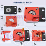 Newwish Ender 3 Dual Gear Extruder,Dual Drive Metal Extruder for Ender 3 V2/Pro/Ender 5/Plus/Ender 3 Neo/Max Neo/CR-6 SE/CR-10/10S/10S Pro 3D Printer Extruder.(Motor Shaft>20mm) Newwish