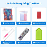 Bowetile Independence Day 5D Diamond Art Kits for Adults, 4th of July Statue of Liberty Diamond Painting Kit, DIY Full Drill Diamond Dots Paintings Picture Gem Art Craft for Home Decor 12x16 Inch Bowetile