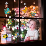 Window Paint Art, 36 Suncatchers Double Craft Kit for Kids – Children’s Make Your Own Fun Suncatcher Set Suction Cups DIY Car & Mirror Arts Crafts Children CAPKIT