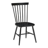 OSP Home Furnishings Eagle Ridge Traditional Windsor Style Solid Wood Dining Chairs 2-Pack, Black OSP Home Furnishings