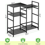 ThreeHio Potting Bench Table, Outdoor Plant Stand Table with Storage, Garden Tools Organizer Shelf Work Bench Station for Backyard, Patio, Balcony, Greenhouse ThreeHio