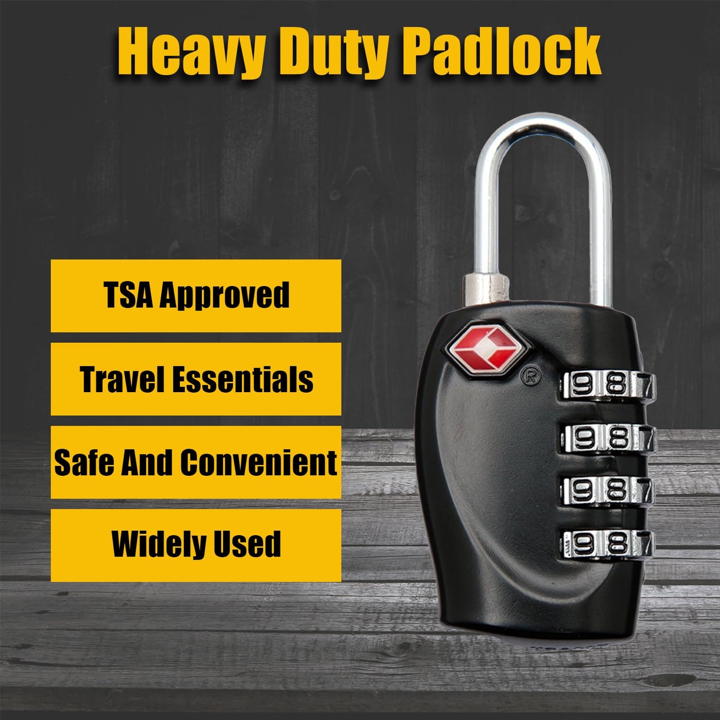 2 Pack TSA Approved Gun Case Locks for Pistol Cases, 4 Digits Travel Locks Small Combo Padlocks Firearm Traveling Plastic Hard Carrying Cases Combination TSA Locks for Handgun & Revolver Hard Cases