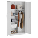 SISESOL Metal Storage Cabinets Locker with Locker Shelf, 72" Armoire Closet Organizer with Hanging Rod Storage Locker, Cabinet for Bathroom Storage Cabinet with Doors Lockers for Employees SISESOL