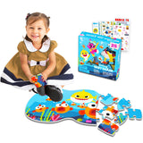 Baby Shark Foam Floor Puzzle Set - Bundle with 25 Pc Baby Shark Foam Puzzle Plus Stickers, Tattoos, More | Baby Shark Jigsaw Puzzles for Kids Baby Shark