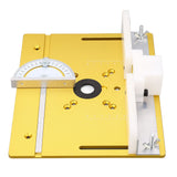 Aluminium Router Table Insert Plate, Metal Router Lift System DIY Router Table for Woodworking Benches Router Plate Wood Tools Milling Trimming Focket