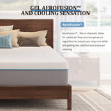 EGOHOME King Mattress 14 Inch Cooling Gel Memory Foam, Fiberglass Free, Mattress Bed in a Box for Back Pain Relief, Medium Firm, CertiPUR-US Certified, 76”x80”x14”, White EGOHOME