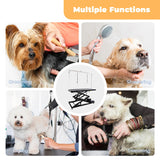 UDSONFY Electric Pet Dog Grooming Table, 50" Heavy Duty Grooming Table Professional Double X-Lift for Large Dogs Adjustable Height: 12"-45.8" Non-slip, AC Outlets, Storage Tray, 2 Nooses, Black UDSONFY