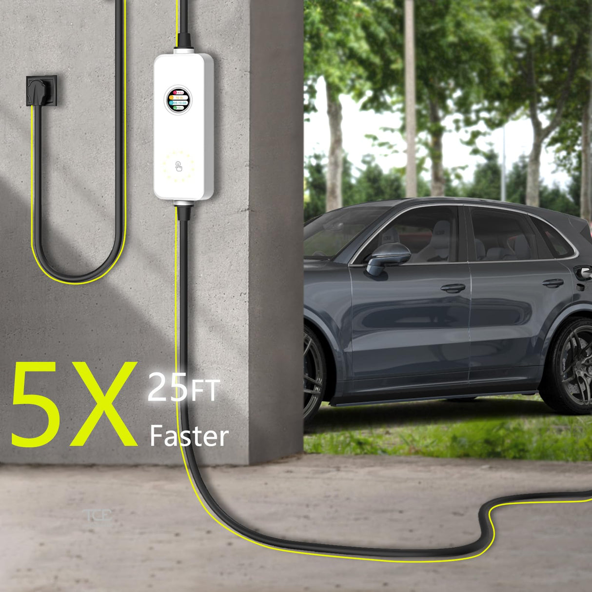 Morec 40A Level 2 EV Charger, Portable Electric Car Charger with 25FT Charging Cable, 220V-240V NEMA 14-50 Plug, EV Home Charging Station for All SAE J1772 Cars Morec
