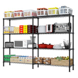 VINGLI 58" W Storage Shelves 1220LBS Heavy Duty Metal Shelving, Upgraded 4 Tier Garage Shelving Unit, Adjustable Wire Shelf for Storage Rack Commercial Pantry Shelf Organizer, 58" W × 13.8" D × 59" H VINGLI