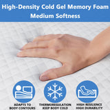 Rhyme source 4.5 Inch Cold Gel Memory Foam Sofa Bed Mattress Replacement for Sleeper Sofa and Couch Beds Queen Size Sofa CertiPUR-US Certified (Sofa Not Included) Rhyme source