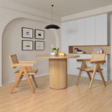 SIMTONAL Round Dining Table Modern Wood Kitchen Table 35'' Circular Tabletop for Leisure,35''L x 35''W x 29.9''H SIMTONAL