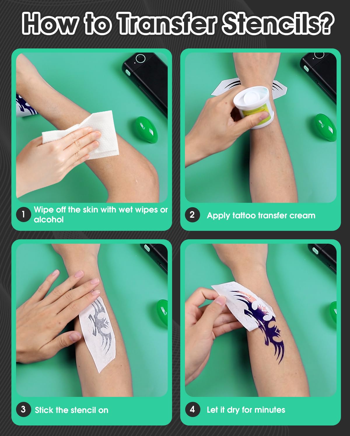 Phomemo M08F Wireless Tattoo Transfer Stencil Printer, Thermal Tattoo Machine with 10pcs Free Transfer Paper, Tattoo Printer Kit for Tattoo Artists & Beginners, Compatible with Smartphone & Pc Phomemo