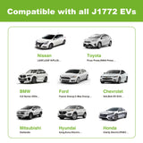 EVMaster Level 1 and Level 2 EV Charger, 28FT 32Amp 240Volt Electric Vehicle Portable Charger with NEMA 14-50P Plug, EV Charging Station for J1772 Electric Cars, CE Certificated EVMaster