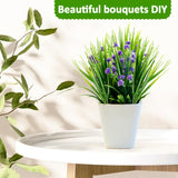 MAQIHAN 10 Artificial Grass Plant Outdoors - Faux Grass Fake Wheat Grass Decor Artificial UV Resistant Outdoor Plants Plastic Grass Outside Weed Plant Artificial Greenery for Porch Decorative MAQIHAN