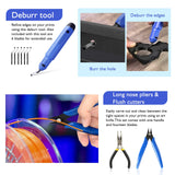 YEETIN 45 Pieces 3D Printer Tools Kit, 3D Printing Accessory Includes Deburring Tool, Digital Caliper, Art Knife Set, Tube Cutter, Storage Bag Suitable for 3D Print Removing, Cleaning, Finishing YEETIN
