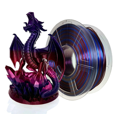 Stronghero3D PLA 3D Printer Filament 1.75mm, Galaxy red,Silk Blue, Silk Purple,Net Weight 1kg