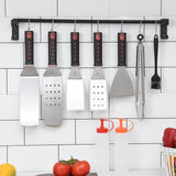 VIKEYHOME Griddle Accessories Kit, 28 Pcs Griddle Grill Tools Set, Professional Grill BBQ Spatula Set with Basting Cover, Spatula, Scraper, Bottle, Tongs, Egg Ring VIKEYHOME