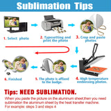 Sublimation Blank Pins DIY Button Badge, Sublimation Silver Blank Base Pins Aluminum Sheet with Butterfly Pin Backs for DIY Craft Jewelry Making Lapel Supplies (Round,Silver,30pcs) Col-Pary