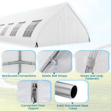 Tangkula 20x40 Ft Heavy Duty Party Tent, Large White Event Tent with Sidewalls, Zippered Door & 12 Windows, Outdoor Wedding Tent with High Strength Galvanized Steel Frame for Patio, Backyard, Parties Tangkula
