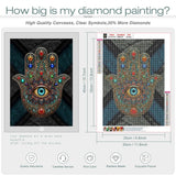 Sanjee Diamond Art Painting Kits for Adults, Buddhism 5D DIY Round Full Drill Gem Art Crafts for Home Wall Decor Gift, 12x16inch Sanjee