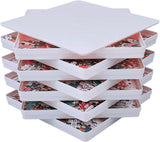 8 Sorting Trays with Lid 8x8 Premium Puzzle Trays for Lovers Up to 1000-1500 Pieces, Convenient Tool (White) RECHIATO
