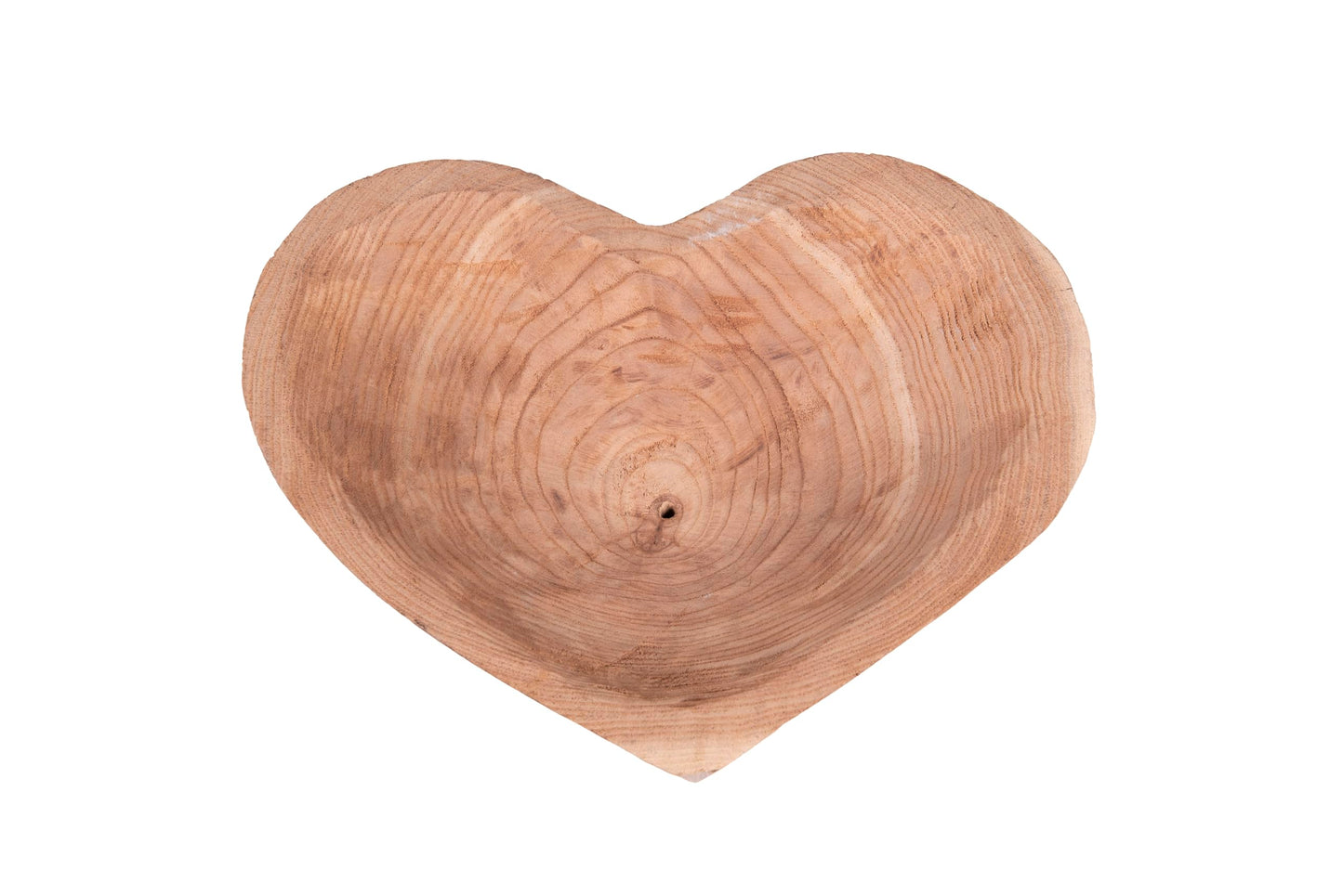 Creative Co-op Decorative Chinaberry Wood Heart Shaped Bowl