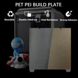 Sahvaim Carbon Fiber PET+Textured PEI 235X235mm K1C K1 Build Plate,3D Printer Platform for Creality K1/ K1C/Ender-3 S1/Ender 5 S1/Ender 3 S1 Pro/Ender V3 KE/Ender3 V3 SE(Without Magnetic Base) SAHVAIM
