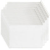 Koolmox Canvas Zipper Pouch, 40 Blank White Cloth Pouch, Pencil Pouch White Sublimation Cosmetic Pouches Blanks Makeup Bags Bulk, Black Zipper Canvas Bag Blanks for Vinyl Projects Decorating Koolmox