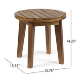 Christopher Knight Home Parker Outdoor 16" Acacia Wood Side Table, Teak Finish Christopher Knight Home