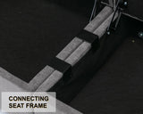 asunflower Loveseat with Storage Seats Modular Sectional Small Couch for Small Spaces with Reclining Arms and Backs 2 Seater Couch Mini Sofa Love Seat for Bedroom,Dorm Room, Living Room(Grey) asunflower