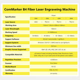 ComMarker B4 30 W Fiber Laser Engraver with 2 Rotary,LightBurn Compatible Laser Engraving Machine with 2Lens,Fiber Laser Marking Machine for Jewelry,Sliver,Gold,Tumblers ComMarker