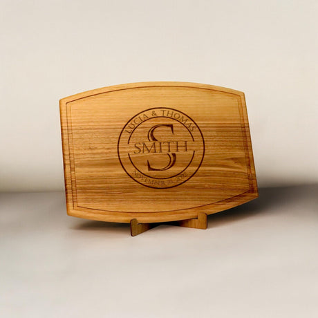 TRENDSHOPIC Personalized Cutting Board For Any Occasion, Bamboo and Mapple Wood Cutting Board for Kitchen, New Home Gift Ideas - Unique House Warming Presents, Perfect Anniversary Gifts for Women TRENDSHOPIC